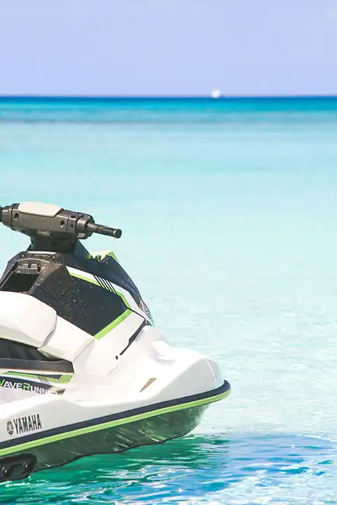 Water activity: jet skiing in Ibiza