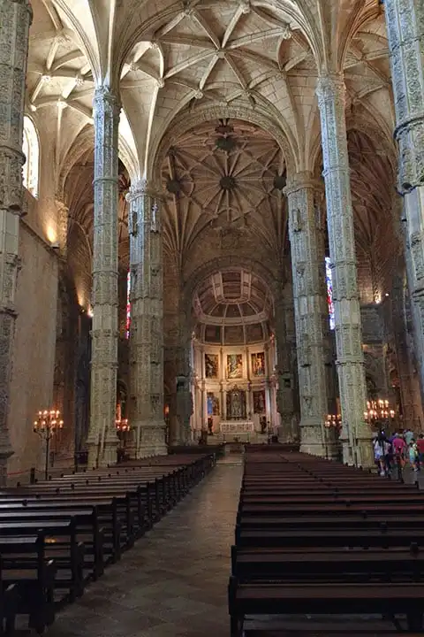 Interiors of the Mosteiro dos Jerónimos, Lisbon
