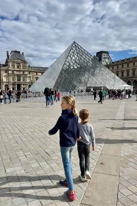 The Louvre Museum with the family