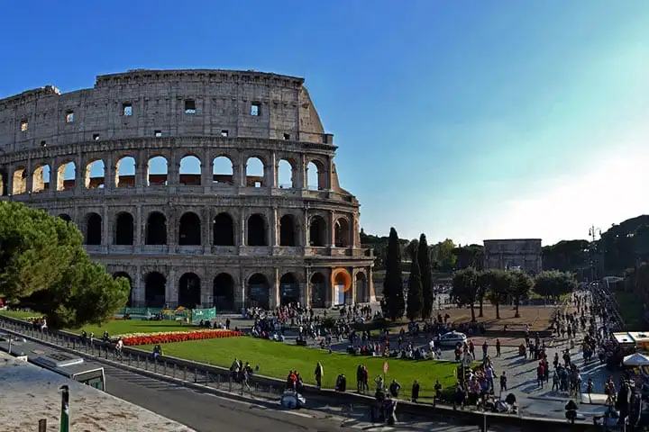 The Colosseum and the Roman Forum