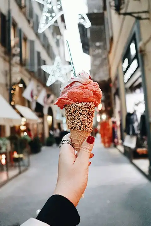 Ice cream in Florence, Tuscany